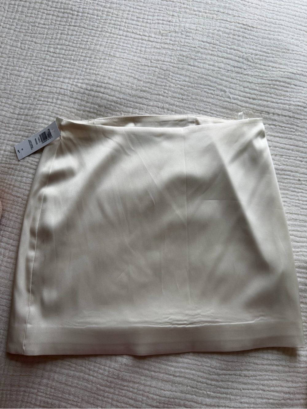 Sunday Best Cream Satin Mini Skirt